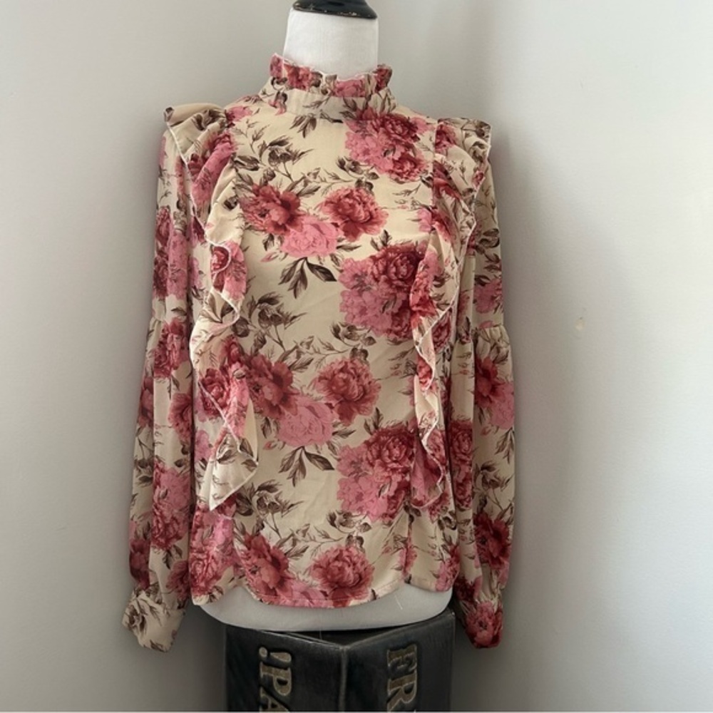 Floral Ruffle Blouse